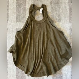 We The Free army green tank top